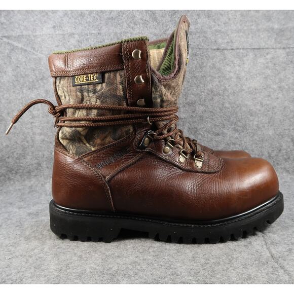Wolverine Shoes Men 9.5 Boots Hunter Leather Camo Insulated Wide Width GTX Sport main image 4